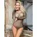 Subblime 952297 Sjajni Mrežasti Bodysuit Van Ramena Crni One Size