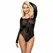 Subblime 952051 Mrežasti Bodysuit Dugi Rukavi Van Ramena Crni One Size