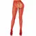 Leg Avenue Red Fishnet French Cut Stockings with Heart Detail, One Size