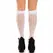 Leg Avenue Knee-High Socks White Ruffle Cuff Stretch Knit One Size