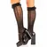 Leg Avenue Knee-High Socks Black with Lace Ruffle Trim - One Size