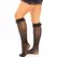 Leg Avenue Knee-High Socks Black with Lace Ruffle Trim - One Size