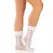 Leg Avenue White Ankle Socks with Lace Ruffles & Heart Bow Details - One Size