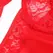 Subblime Teddy L/XL Red - Lace Garter Bodysuit with Strap Accents