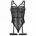 Subblime Teddy S/M Crni - Elegantan Čipkasti Bodysuit sa Podvezicama