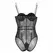 Subblime Bodysuit S/M Crni - Metalni Lanac Trake, Proziran Dizajn