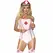 Subblime Nurse-Inspired Off-Shoulder Teddy Costume S/M White