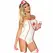 Subblime Nurse-Inspired Off-Shoulder Teddy Costume S/M White