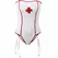 Subblime Nurse-Inspired Off-Shoulder Teddy Costume S/M White