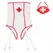 Subblime Nurse-Inspired Off-Shoulder Teddy Costume S/M White