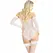 Leg Avenue Off-Shoulder Lace & Rhinestone Bodysuit White, One Size