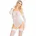 Leg Avenue Off-Shoulder Lace & Rhinestone Bodysuit White, One Size