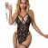 Subblime Lace Police-Inspired Bodysuit Black L/XL with Accessories