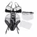 Subblime Maid Body Costume S/M - Black & White, Comfort Fit, Lace Detail