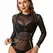 Subblime Harness Model 5944889 - Black Leather with Chain Accents, One Size