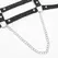 Subblime Harness Model 5944889 - Black Leather with Chain Accents, One Size