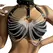 Subblime Chest Harness Black with Decorative Chain Details One Size