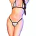 Chilirose CR 4660 Bikini Set Silver S/M - Adjustable Crystal Design