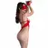 Chilirose CR 4488 Cipkasti bodi set sa maskom i rukavicama crveni L/XL