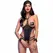 Chilirose CR 4638 Bodi set crni S/M - Zmijski uzorak, dodaci
