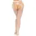 Leg Avenue White Crotchless Fishnet Stockings with Adjustable Garters