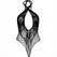 Leg Avenue halter tedi sa čipkom i mrežastim dizajnom crna jedna veličina