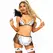 Leg Avenue French Maid Set 4-Piece Costume Black One Size Nylon