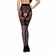 Passion TIOPEN 013 Black Tights 1/2 - Decorative Open Design, 20/40 DEN