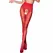 Passion TIOPEN 006 Semi-Open Red Tights 30 DEN Size 1/2