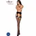 Passion TIOPEN 004 Black Fashion Tights 1/2 - 40 Den Opaque Finish