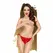 Penthouse Too Hot To Be Real Lace Thong Red S/M - Elegant Bow Detail