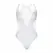Leg Avenue Seamless Shredded Racerback Thong Bodysuit White One Size