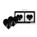 Coquette Chic Desire Crne Višekratne Metalne Nipple Covers u Obliku Srca