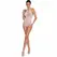 Passion BS088 Beli mrežasti bodystocking - jedna veličina, čipkasti detalji