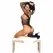 Leg Avenue Bodysuit Rhinestone Fishnet Cross Over Top One Size