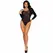 Leg Avenue Mosaic Snap Crotch Bodysuit Black One Size