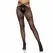 Leg Avenue Fishnet Lace Thigh Highs with Slit - One Size, Black