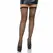 Leg Avenue Fishnet Thigh Highs with Rhinestone Backseam & Satin Bow, One Size
