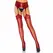 Leg Avenue High Waist Lace Top Garter Belt Stockings Burgundy One Size