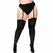 Leg Avenue Plus Size Crne Najlon Carape Preko Kolena sa Masnom