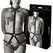 Coquette Chic Desire Elasticni Harness Set sa Navlakama za Bradavice Crni