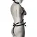 Coquette Chic Desire Elasticni Harness Set sa Navlakama za Bradavice Crni