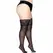 Leg Avenue Plus Size Sheer Thigh Highs with Silicone Lace Top, Black