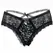 Queen Lingerie S/M Floral Lace Briefs - Elegant Nylon-Spandex Design