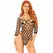 Leg Avenue Pothole Net Bodysuit 3/4 Sleeve Black One Size