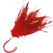 Darkness Red Sensory Feather Wand 20cm - mekan dodir, ergonomska ručka