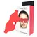 Darkness Red PVC Eye Mask - podesiva traka za glavu, udobno pristajanje