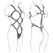 S8 kožni body harness za žene, podesiv, crni, veličina S-XL