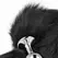 KINK Plug Model M with 40cm Synthetic Black Tail - Silicone, Medium Size