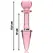 Ibiza Nebula Series Model 7 intimni čep od borosilikatnog stakla roze 13,5cm